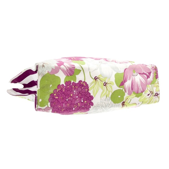 Rare Burberry London Floral Pattern Canvas & Leather Tote Bag EUC - Picture 5 of 13